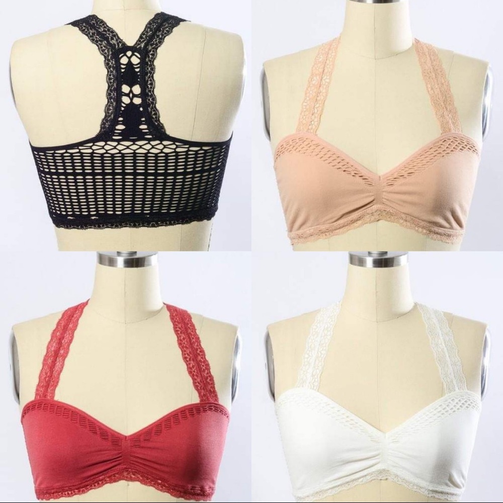 Nude Lace Trim Bralette - Picture 2 of 4